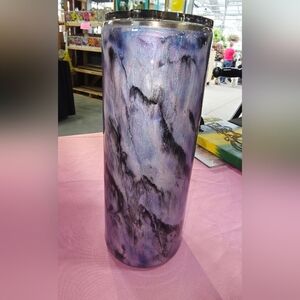 Purple and Black Marble Tumbler